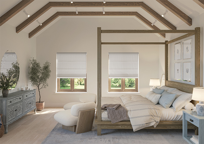 Dew Drop, Metallic Silver - Twist&Fit Roman Blind - Image 8